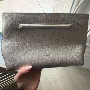 Burberry Metallic Silver Clutch